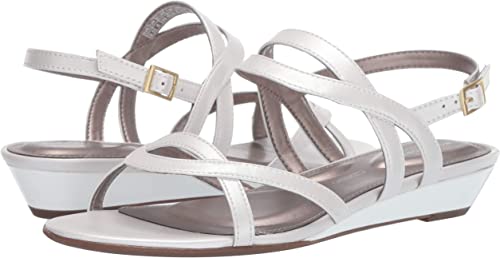 Rockport Women's Tm Zandra Slingback Wedge Sandal Color White Size 9.5M
