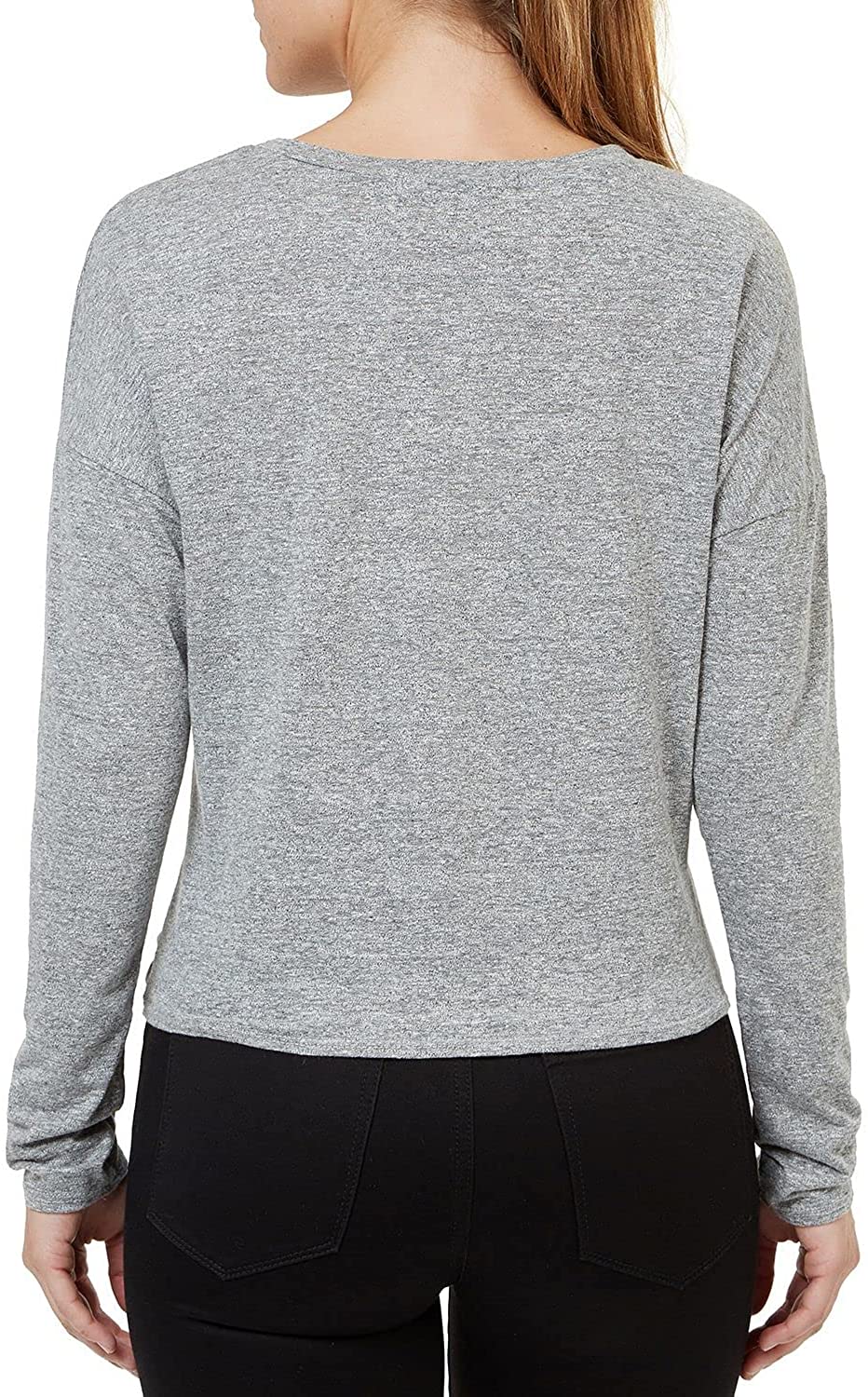 Numero Women's Twist-Front Top Color Gray Mix Size S
