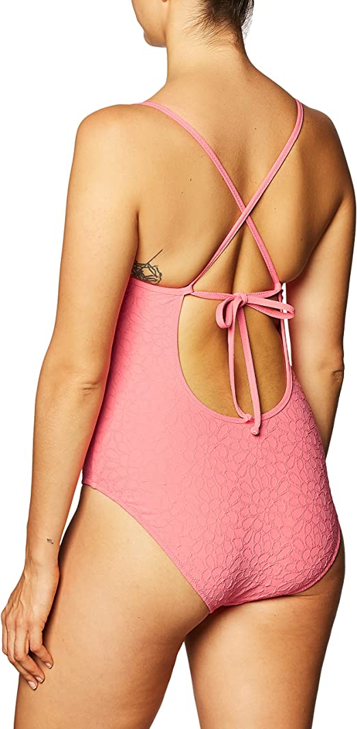 Jessica Simpson Standard V Neck One Piece Swimsuit Color Melon Size S