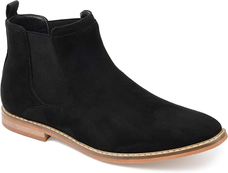Vance Co. Mens Marshall Wide Width Chelsea Boots Color Black Size 12W