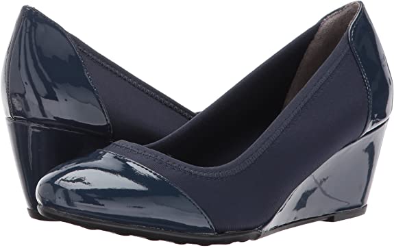 LifeStride Women's Juliana Stretch Wedge Pump Color Lux Navy Size 5.5M