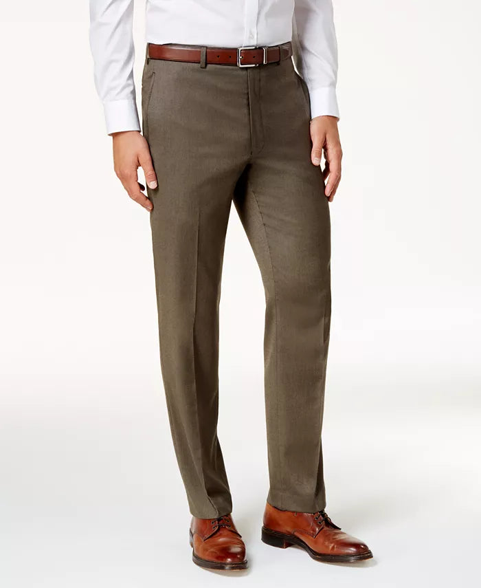Lauren Ralph Lauren Microtwill Ultraflex Dress Pants Color Taupe W30xL30