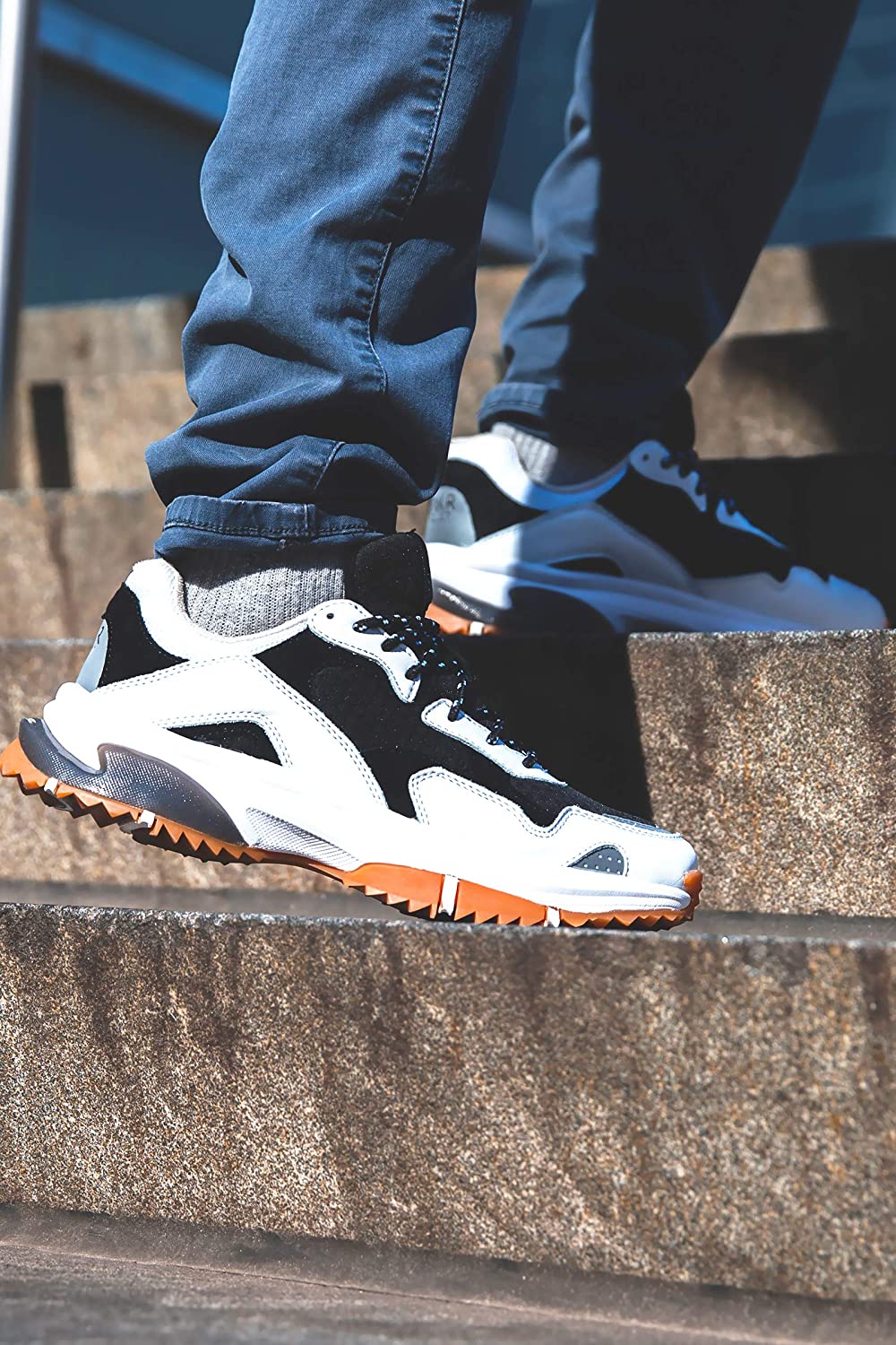 SNKR PROJECT Men's Prospect Park Sneaker Color White/Black Size 8M