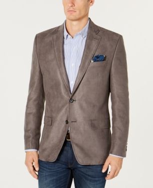 Lauren Ralph Lauren Men's Classic-Fit Faux-Suede Sport Coat Color Brown Size 46R
