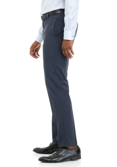 Lauren Ralph Lauren Mini Check Flat Front Pants Color Navy/Black W34xL32
