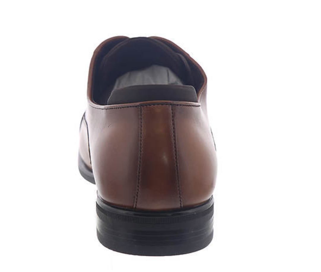 Kenneth Cole Reaction Men's Edge Flex Lace Up Cap Toe Oxfords Cognac Size 7