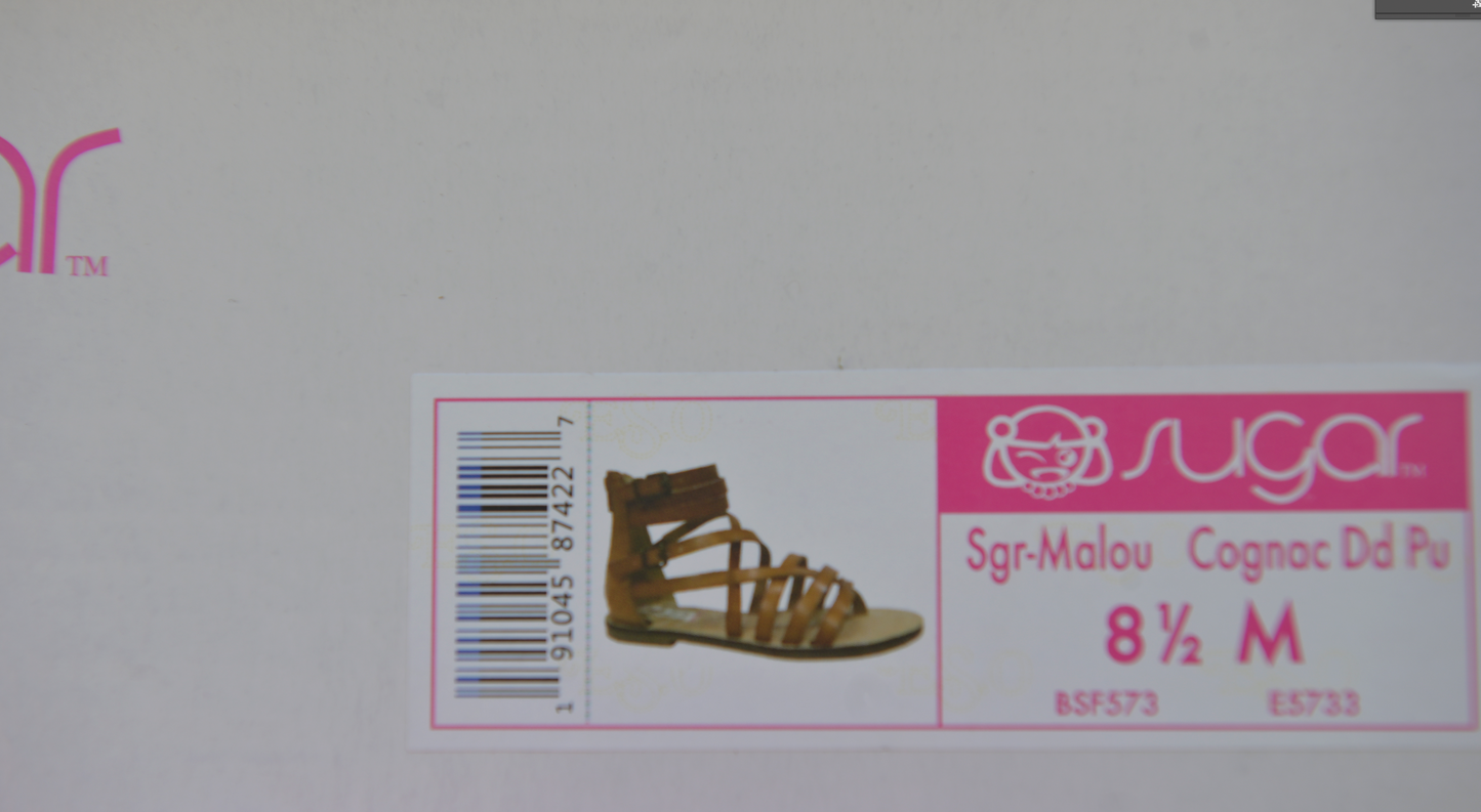 Sugar Women's Malou Sandal Strappy Gladiator Demi Wedge with Buckle Color: Cognac Dip Dye Size: 6.5 M