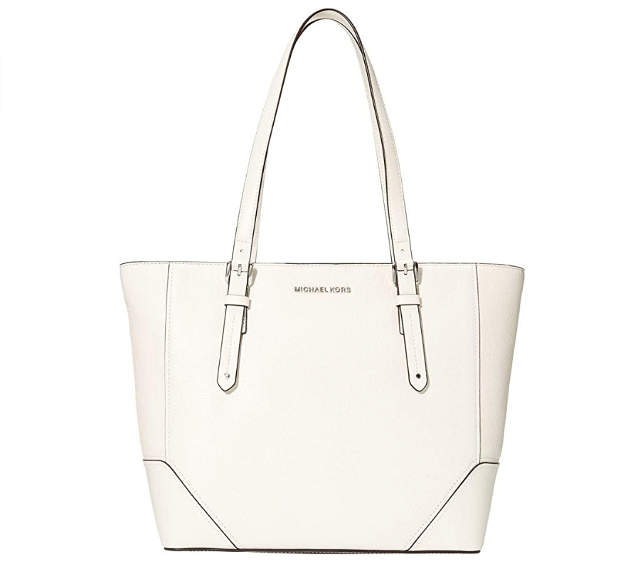 MICHAEL Michael Kors Aria Large Tote Color: Optic White