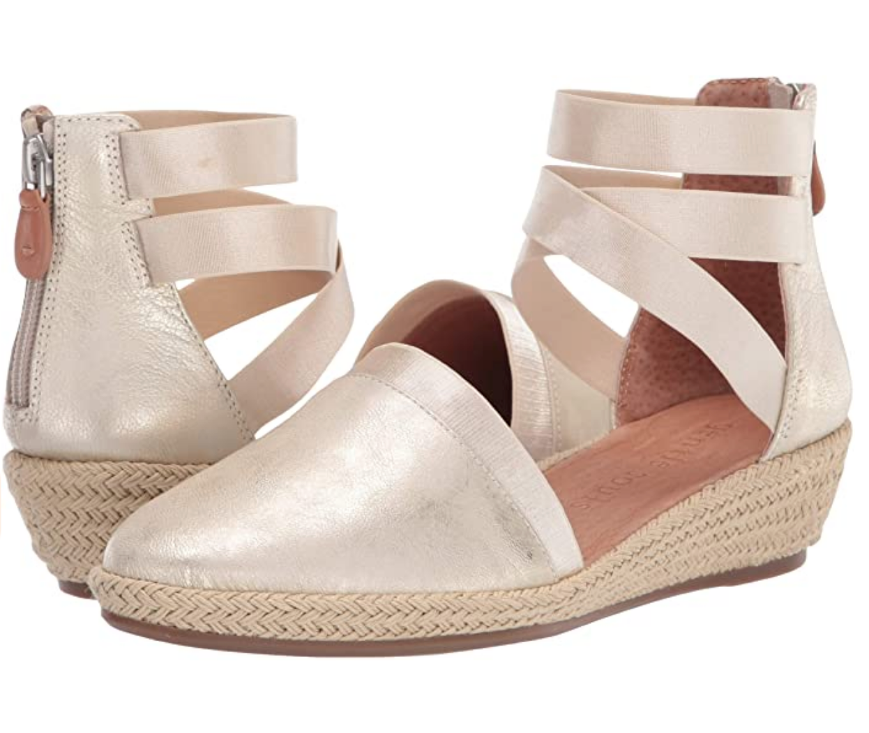 Gentle Souls by Kenneth Cole Women's Noa-Beth Sandals Color Ice Gold Size 5.5M