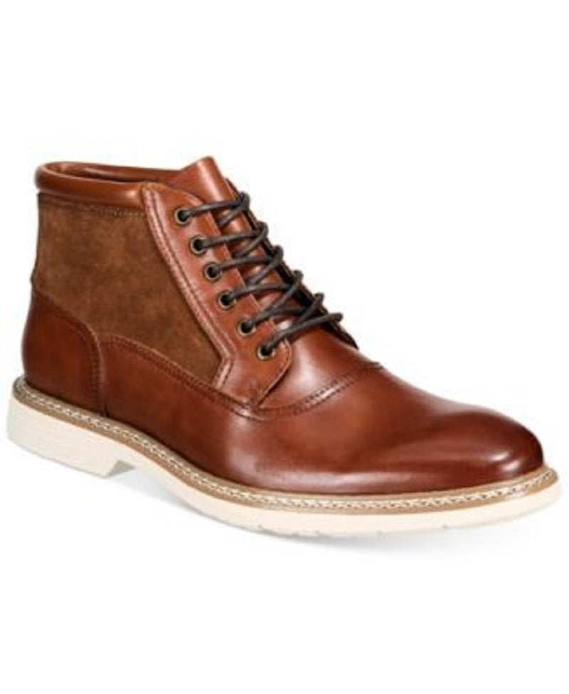 Alfani Rynier Leather Lace-Up Boots Color Tan Size 9M