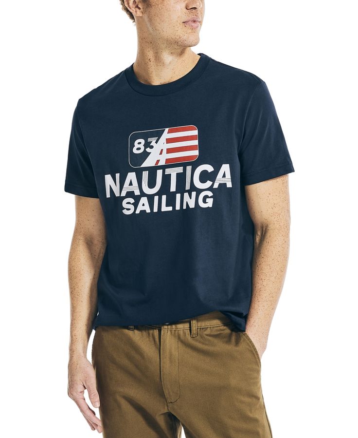 Nautica Men's Sailing '83 Graphic T-Shirt Color Navy Size L