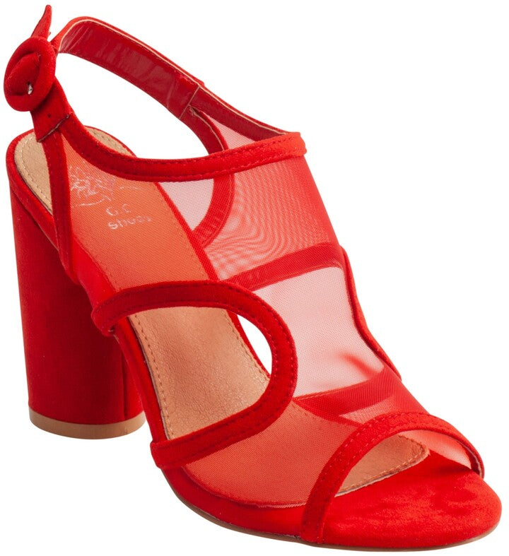 GC Shoes Claire Heeled Sandal Women's Shoes Color Red Size 6M