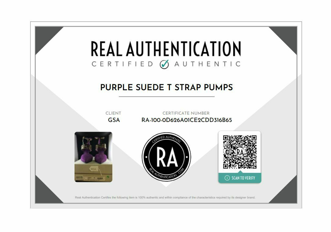 Emilio Pucci Suede T Strap Pumps Color Purple Size EU 40/US 10