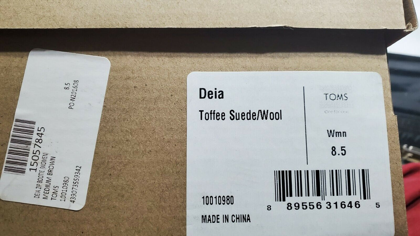TOMS Deia Toffee Suede/Wool Boot Color Brown