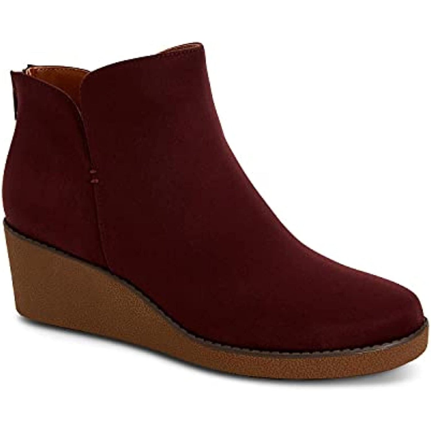 Style & Co. Womens Jarodd Crepe Wedge Booties Color MED Purple Size 6M