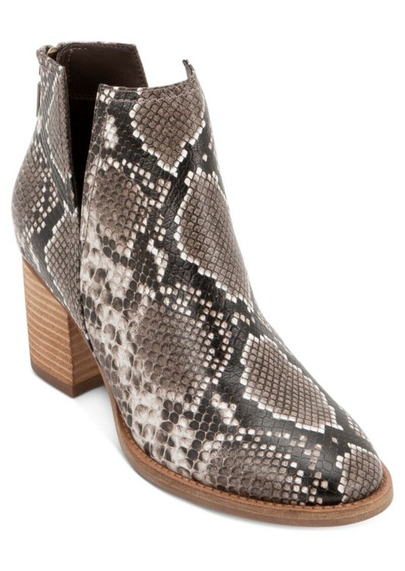 Aqua College Women's Naomi Waterproof Booties Color Brown Snakeskin Size 8.5M