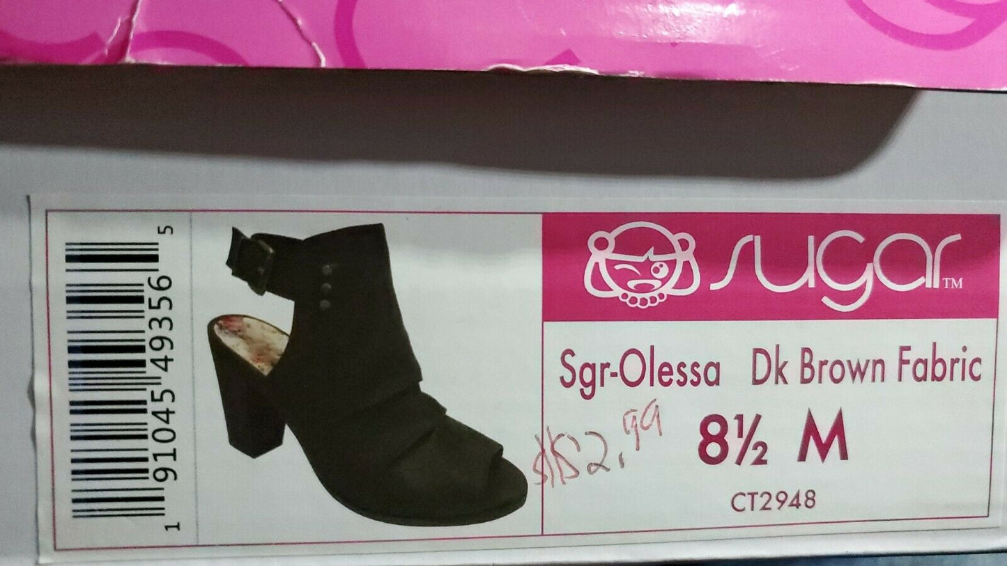 Sugar Women's Olessa Sandals Color Dark Brown Size 8.5M