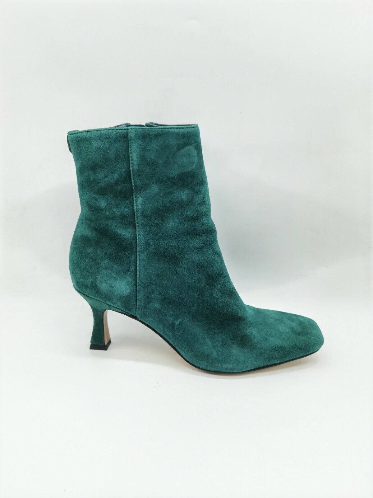 Sam Edelman Women's Lizzo Martini-Heeled Booties Color Green Suede Size 6.5M