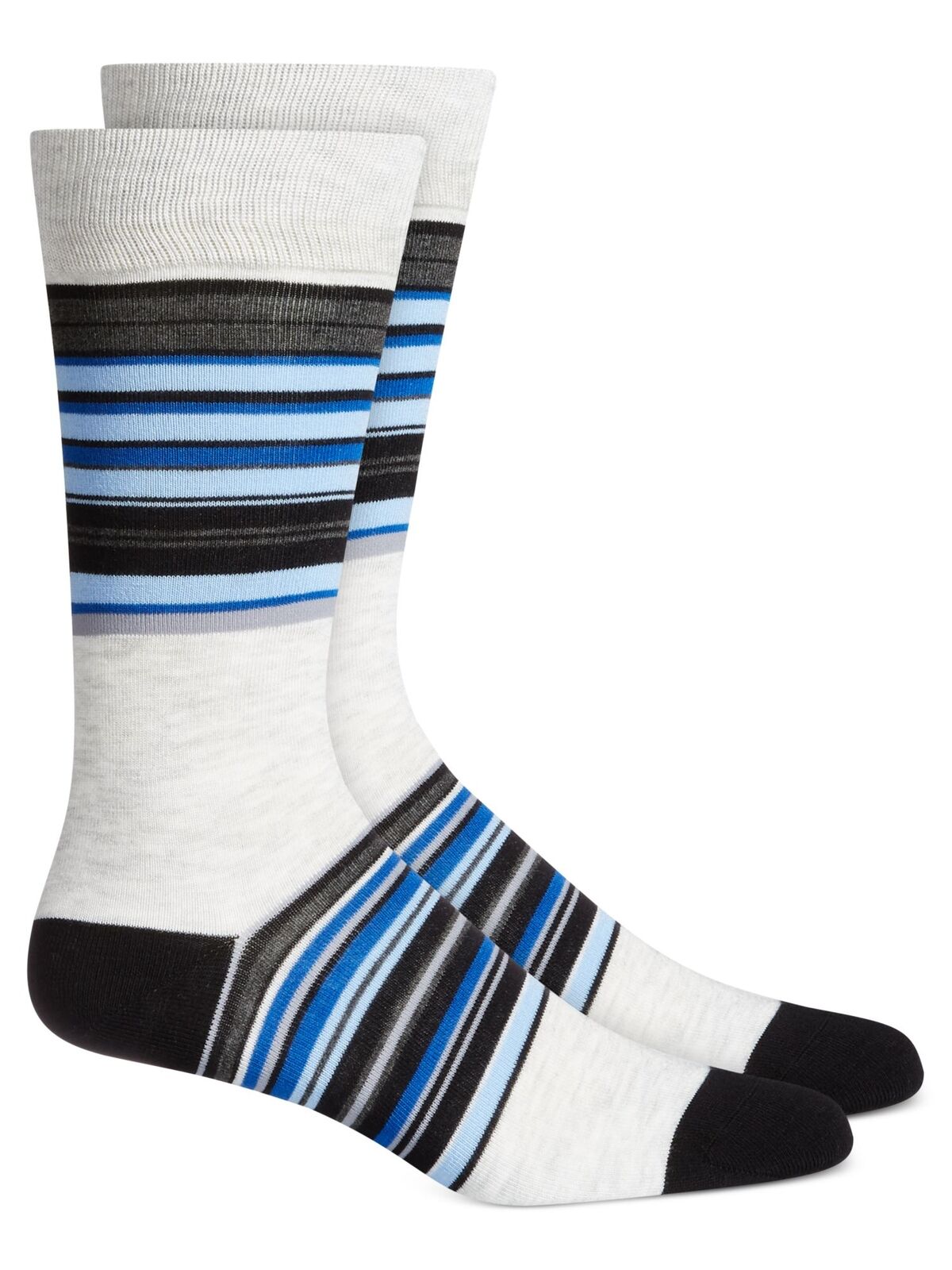 ALFANI Mens Eternal Comfortable Seamless Dress Crew Socks Color Blue Striped Size 10-13
