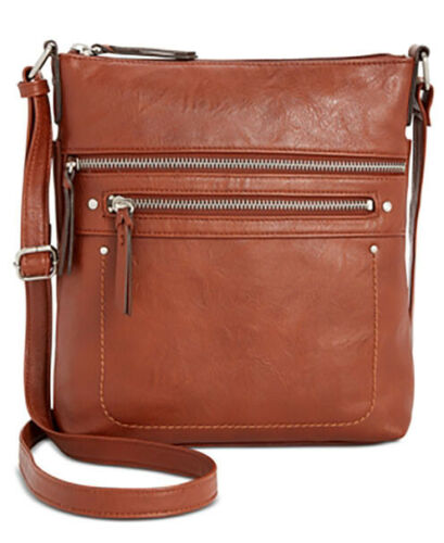 INC International Concepts Riverton Small Crossbody Handbag Color Brandy