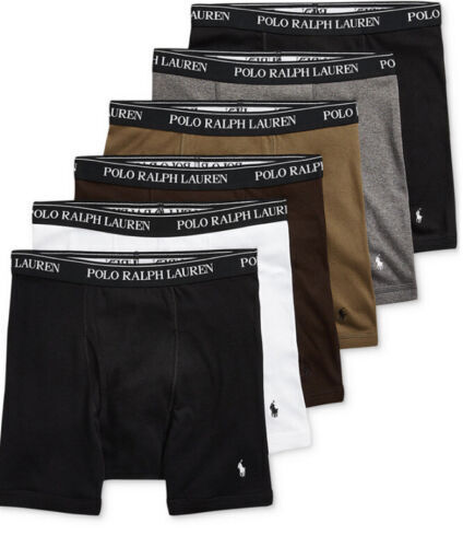 Polo Ralph Lauren Mens Boxer Briefs - 5pk +1 Color Black/White Size S