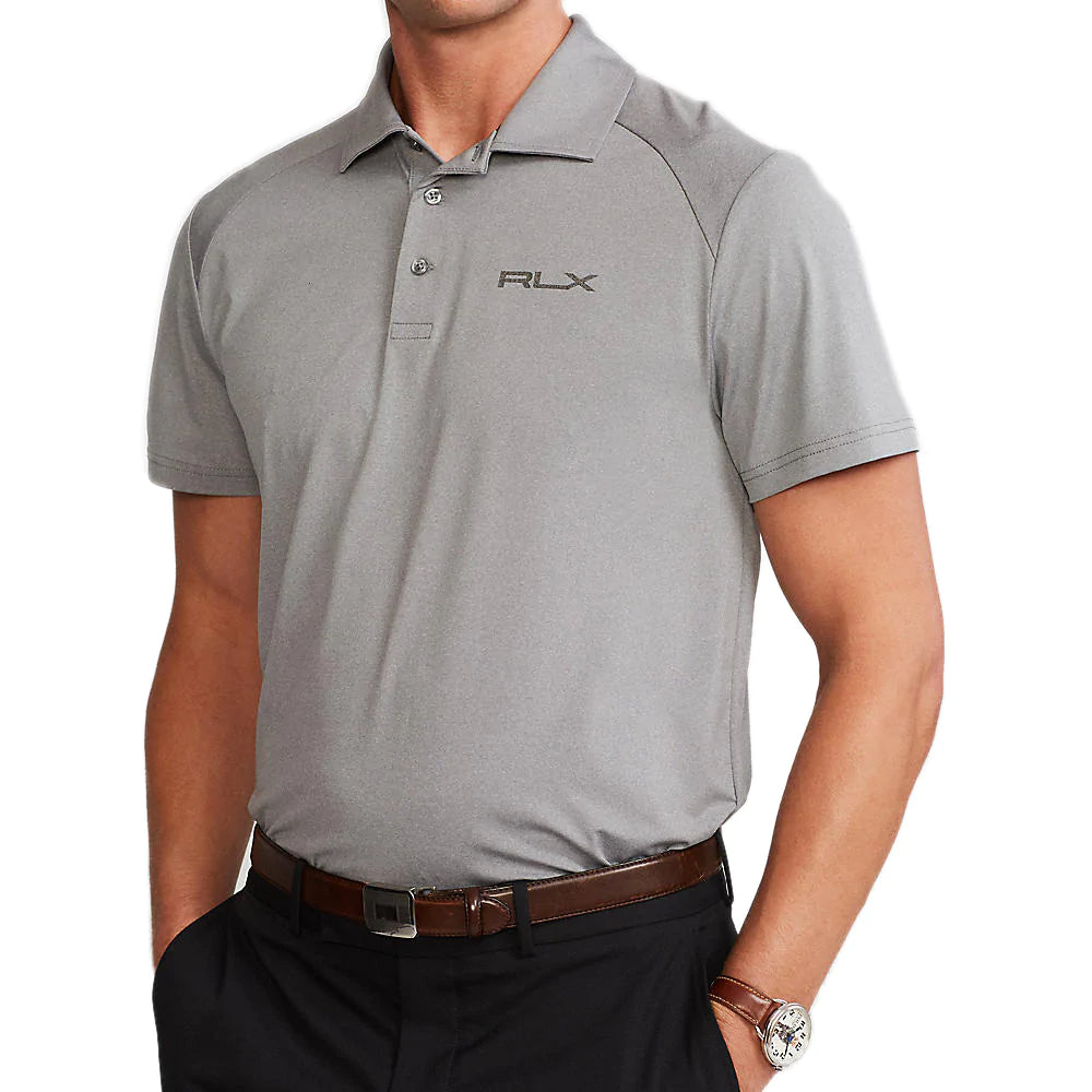 RLX Ralph Lauren Men's Featherweight Airflow Lux-Leisure Polo Shirt Color Steel Grey Heather Size M