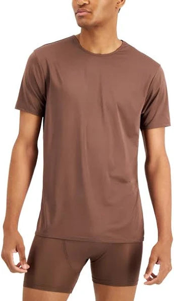 ALFANI Men's Air Mesh Undershirt Color Brown Size M