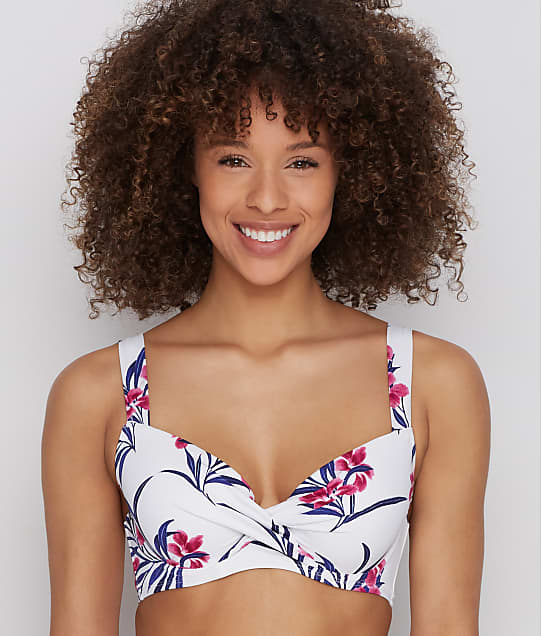 Tommy Bahama Women's Oasis Blossoms Underwire Bikini Top Color White Size 34B