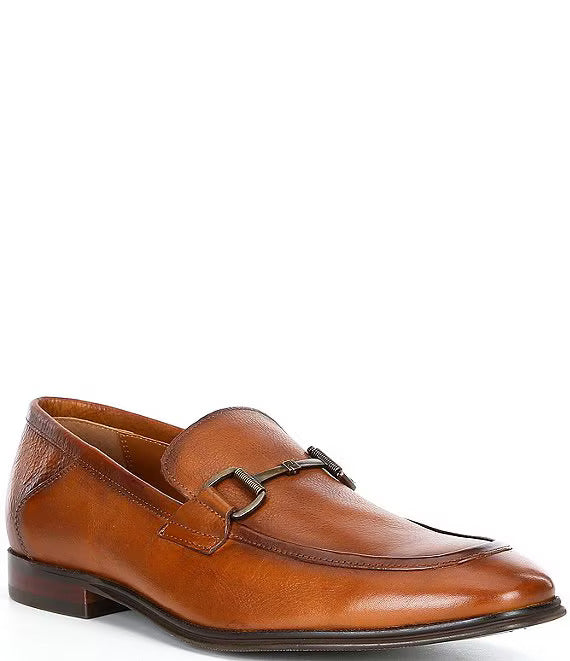 Steve Madden Men's Caspin Bit Dress Loafers  Tan Leather Size 10