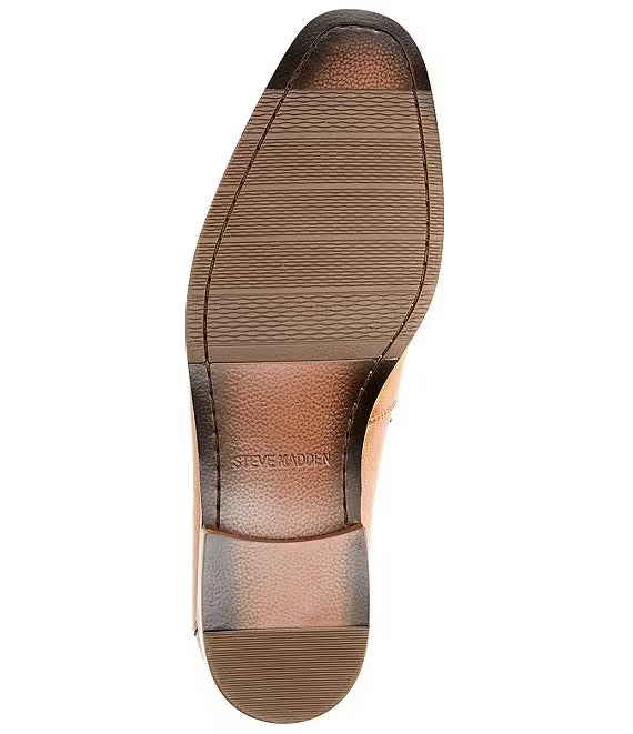 Steve Madden Men's Caspin Bit Dress Loafers  Color Tan Leather Size 9.5