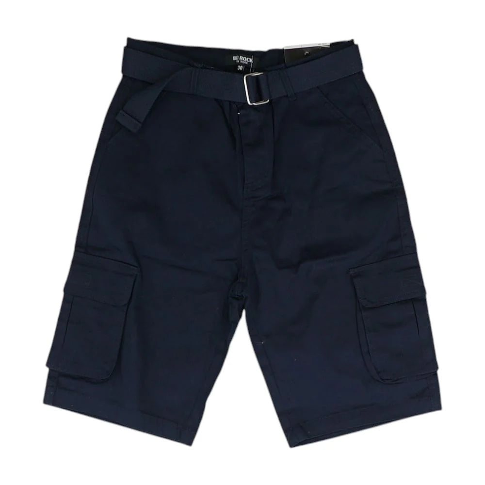Blu Rock Men's Flex Stretch Cargo Shorts  Navy Size 34