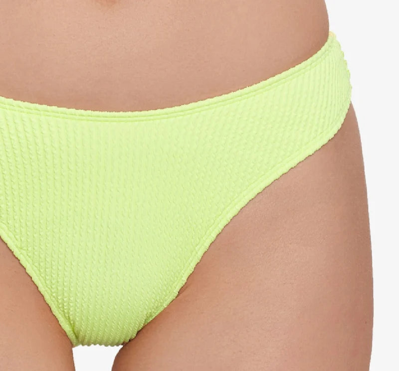 Salt Cove Juniors Sandy Scoop Hipster Bikini Bottoms  Color Citron Yellow Size S