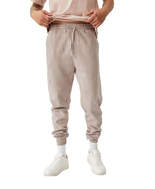 COTTON ON Men's Pigment Track Pants  Ecru Size S