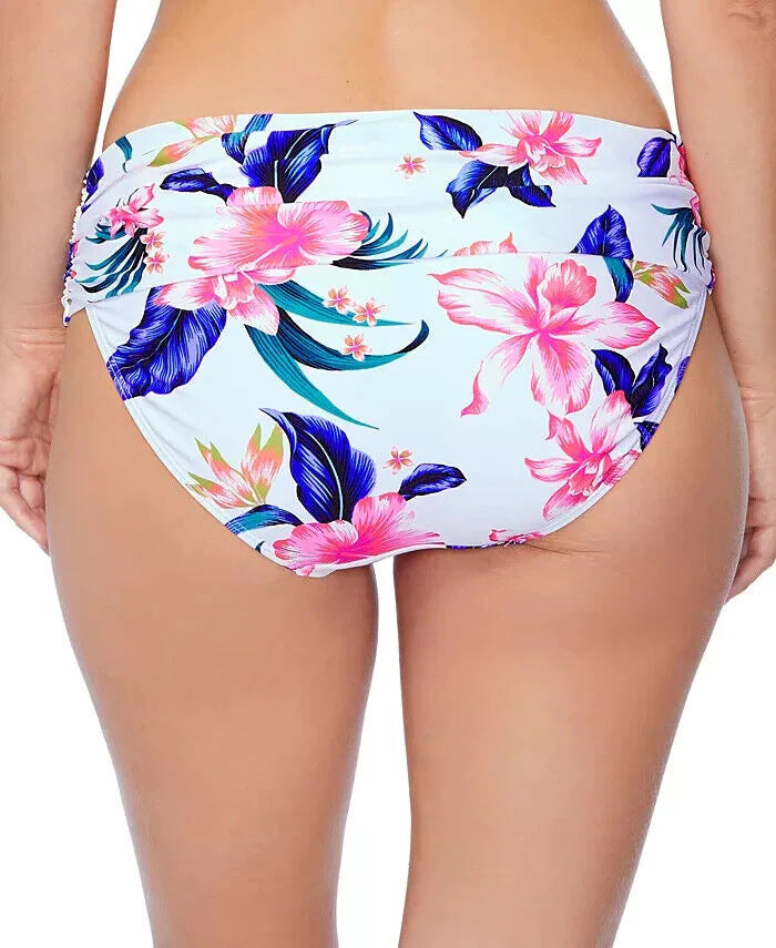Island Escape Tahiti Bikini Bottoms  Color Dream On White Multi Size 10