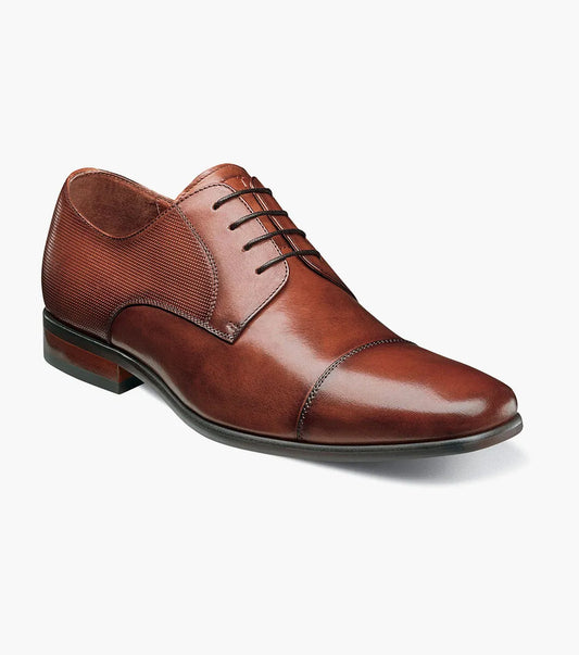 FLORSHEIM Men's Angelo Cap-Toe Oxfords  Cognac Size 9.5D