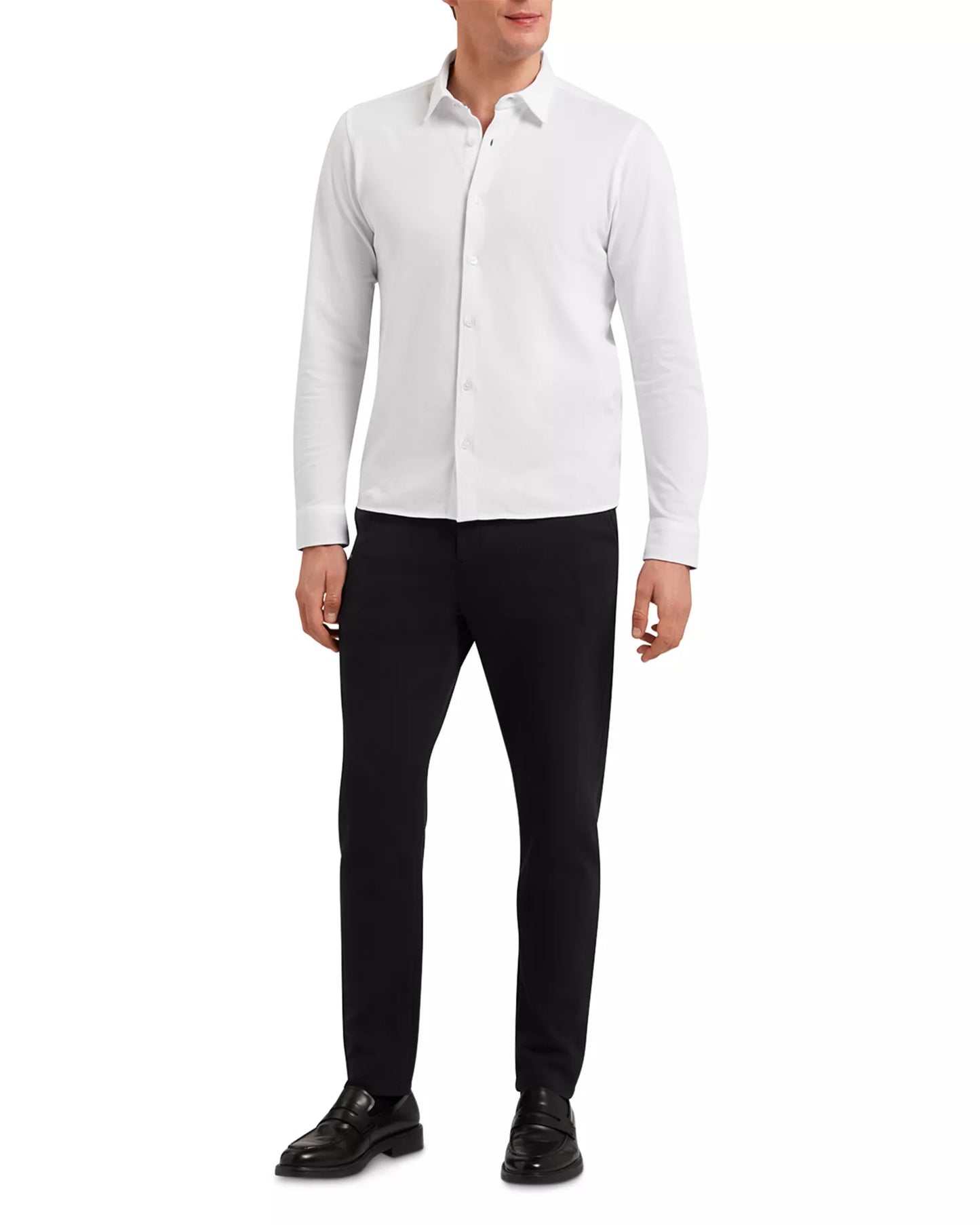 Ted Baker Men's Regular-Fit Cotton Lyocell Shirt  White Size 3/M