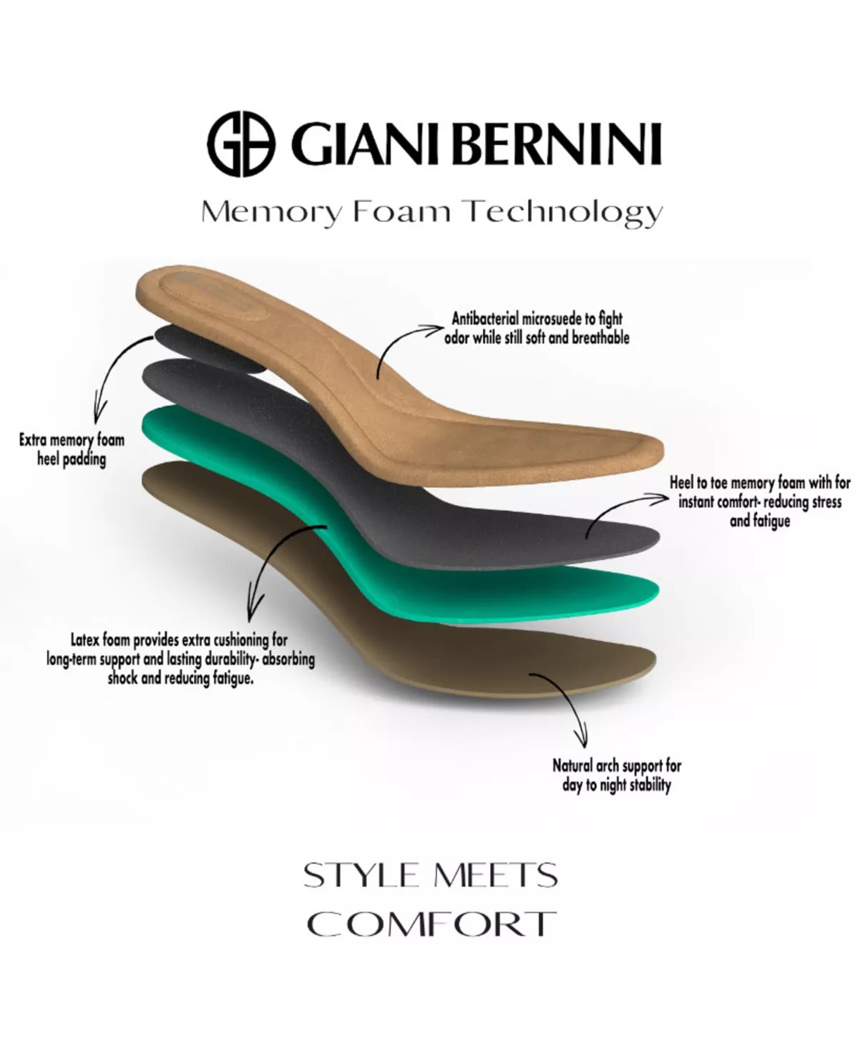 Giani Bernini Women's Izzee Memory Foam Two-Piece Pumps  Color Nude Shimmer Size 9.5M