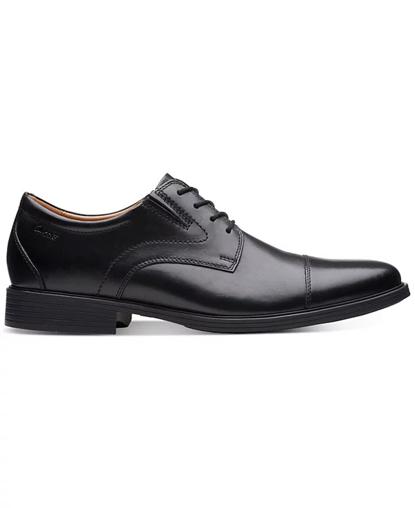Clarks Men's Whiddon Cap-Toe Oxfords  Black Size 7