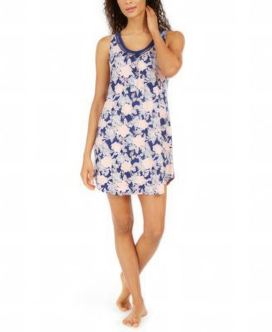 Charter Club Women's Printed Sleeveless Chemise Nightgown  Color Painterly Flora Size S