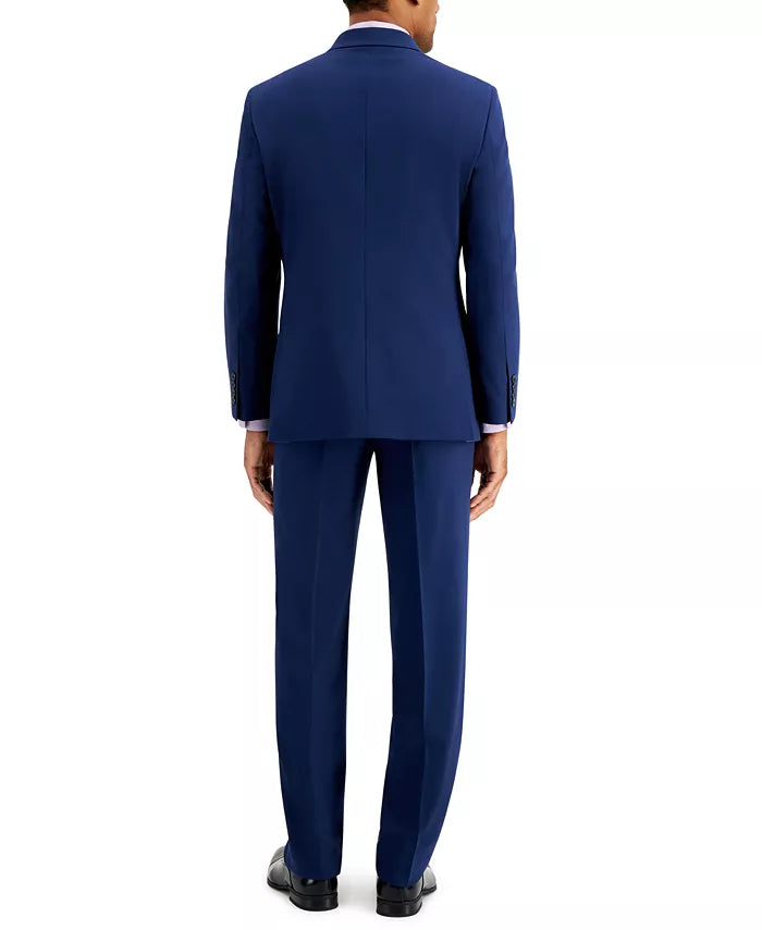 Nautica Men's Modern-Fit Bi-Stretch 2-Pc Suit  Color Blue Solid Size 46R 40 Waist