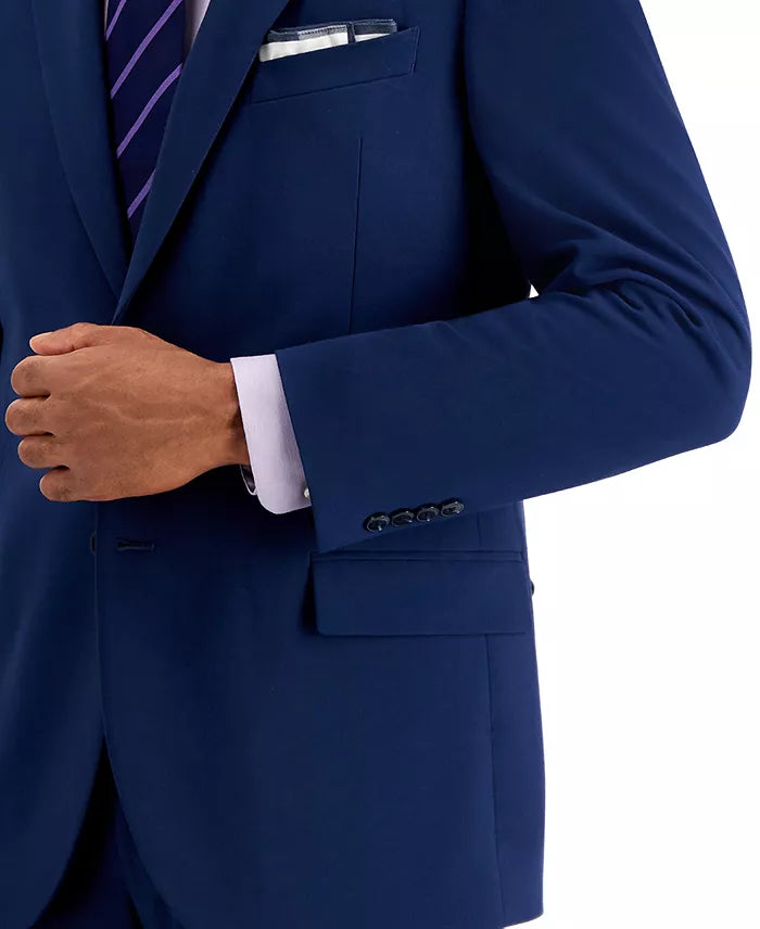 Nautica Men's Modern-Fit Bi-Stretch 2-Pc Suit  Color Blue Solid Size 46R 40 Waist