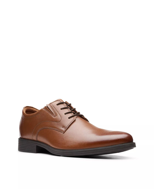 Clarks Men's Whiddon Plain Oxfords  Dark Tan Light Size 11