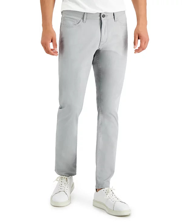 Michael Kors Men's Parker Slim-Fit Stretch Pants Rock Grey W34xL30