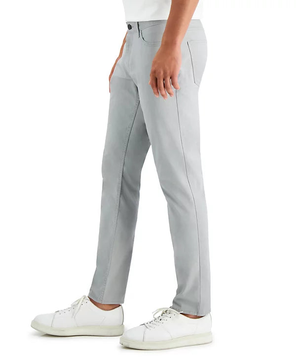 Michael Kors Men's Parker Slim-Fit Stretch Pants Rock Grey W34xL30