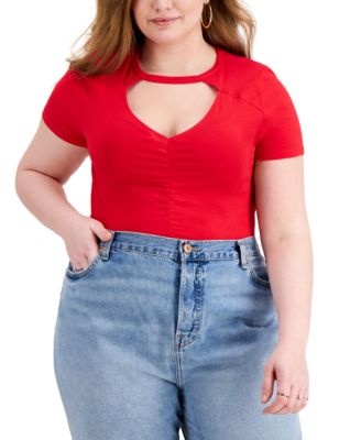 Derek Heart Women's Plus Size Cutout Top  Color Nautical Blue Size 3X