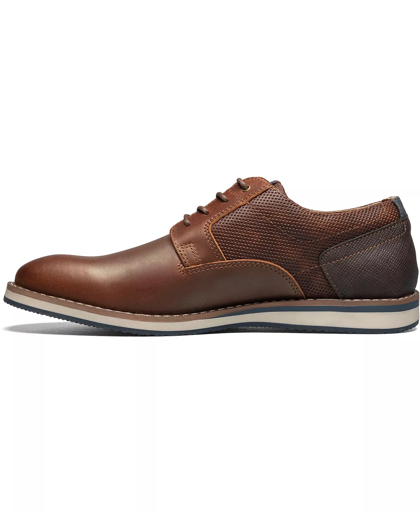Nunn Bush Men's Circuit Plain Toe Lace-Up Oxfords  Brandy Size 7