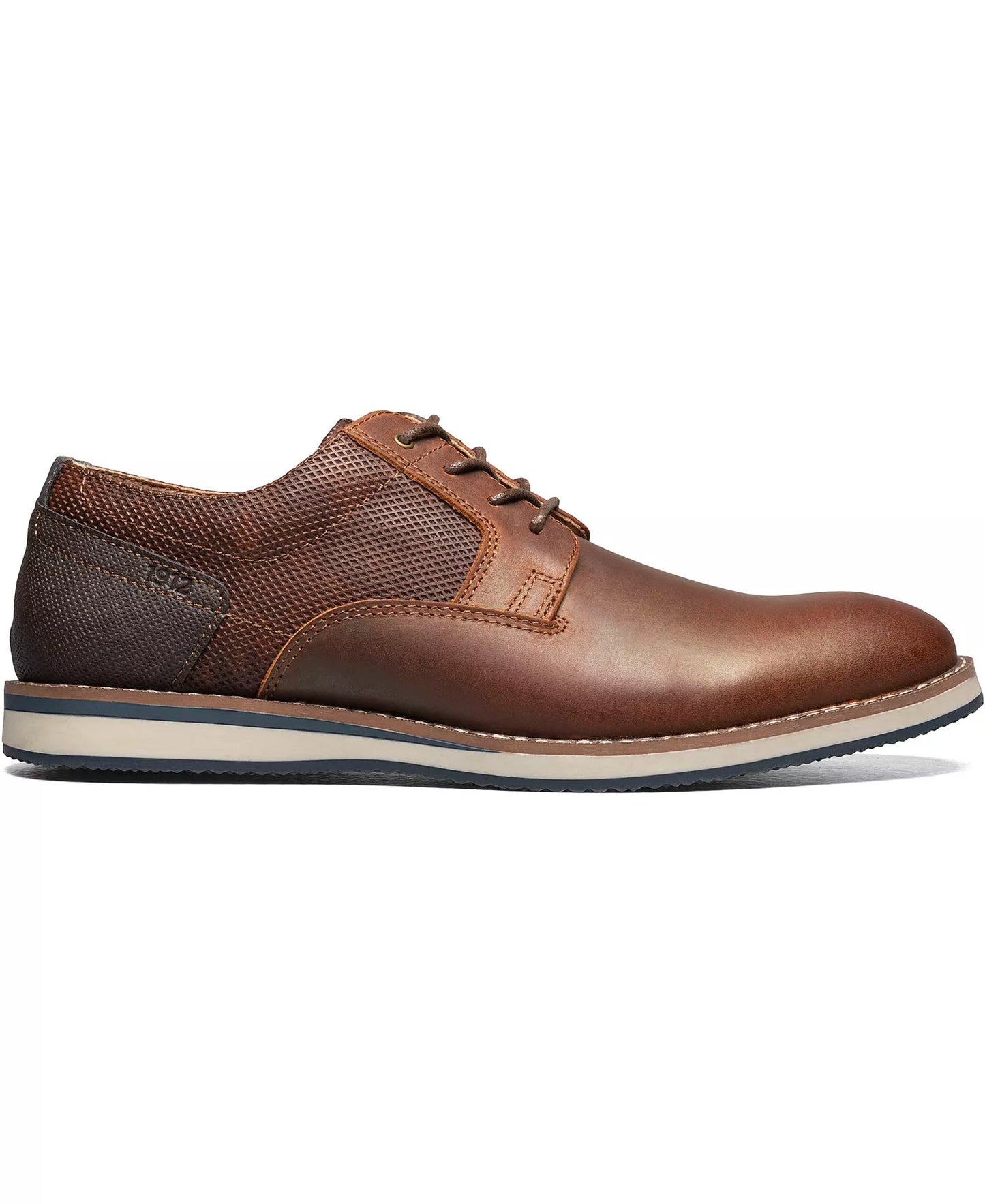 Nunn Bush Men's Circuit Plain Toe Lace-Up Oxfords  Brandy Size 7
