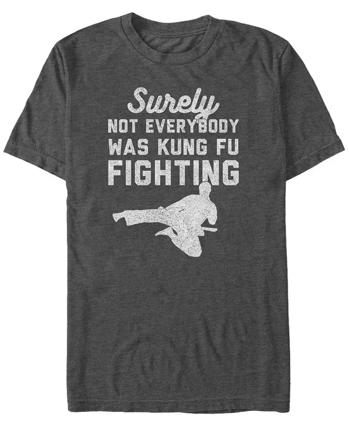 Fifth Sun Men's Kung-Fu Short Sleeve Crew T-Shirt  Charcoal Heather Size L