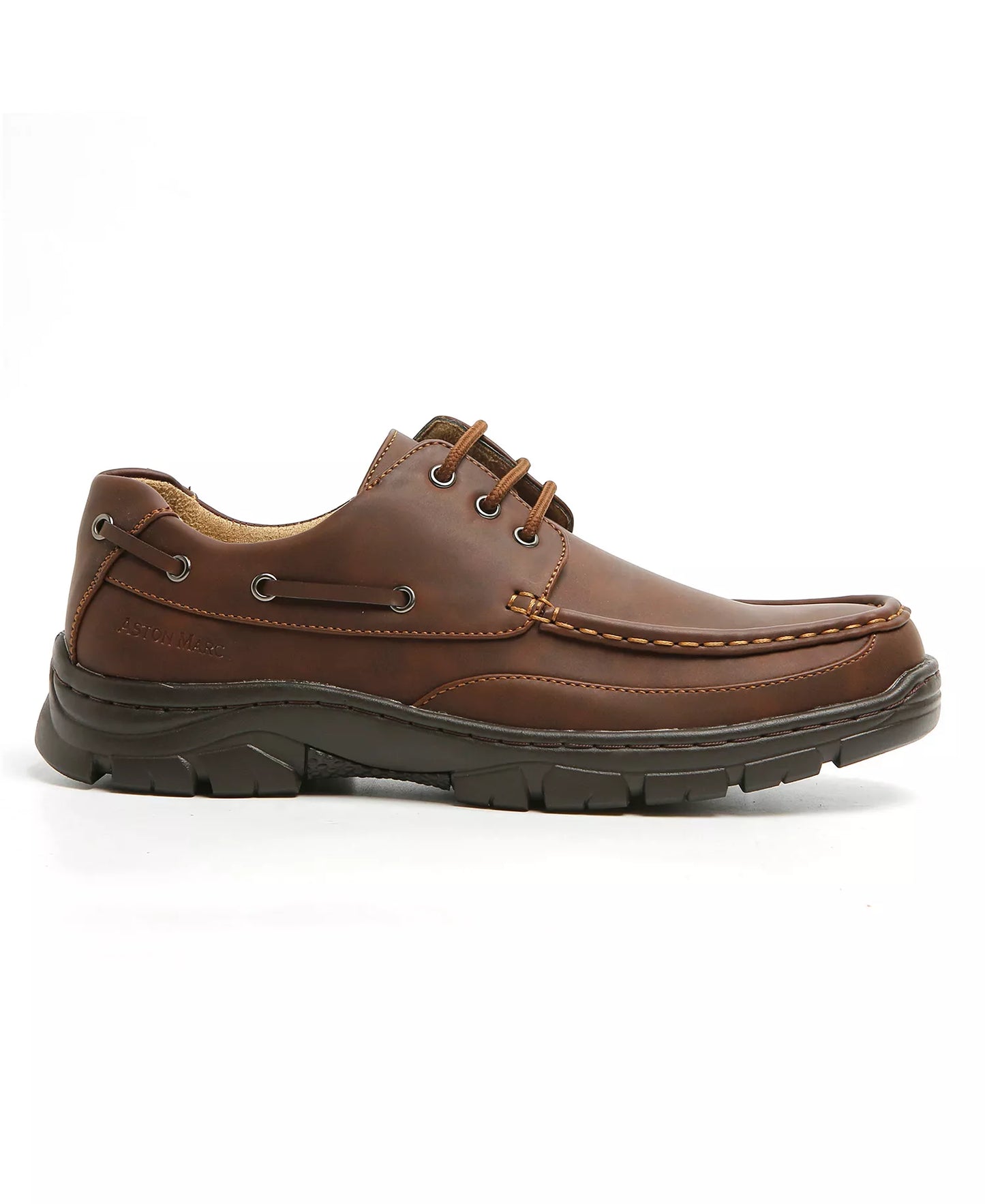 Aston Marc Men's Lace-Up Comfort Casual Shoes  Brown Size 8