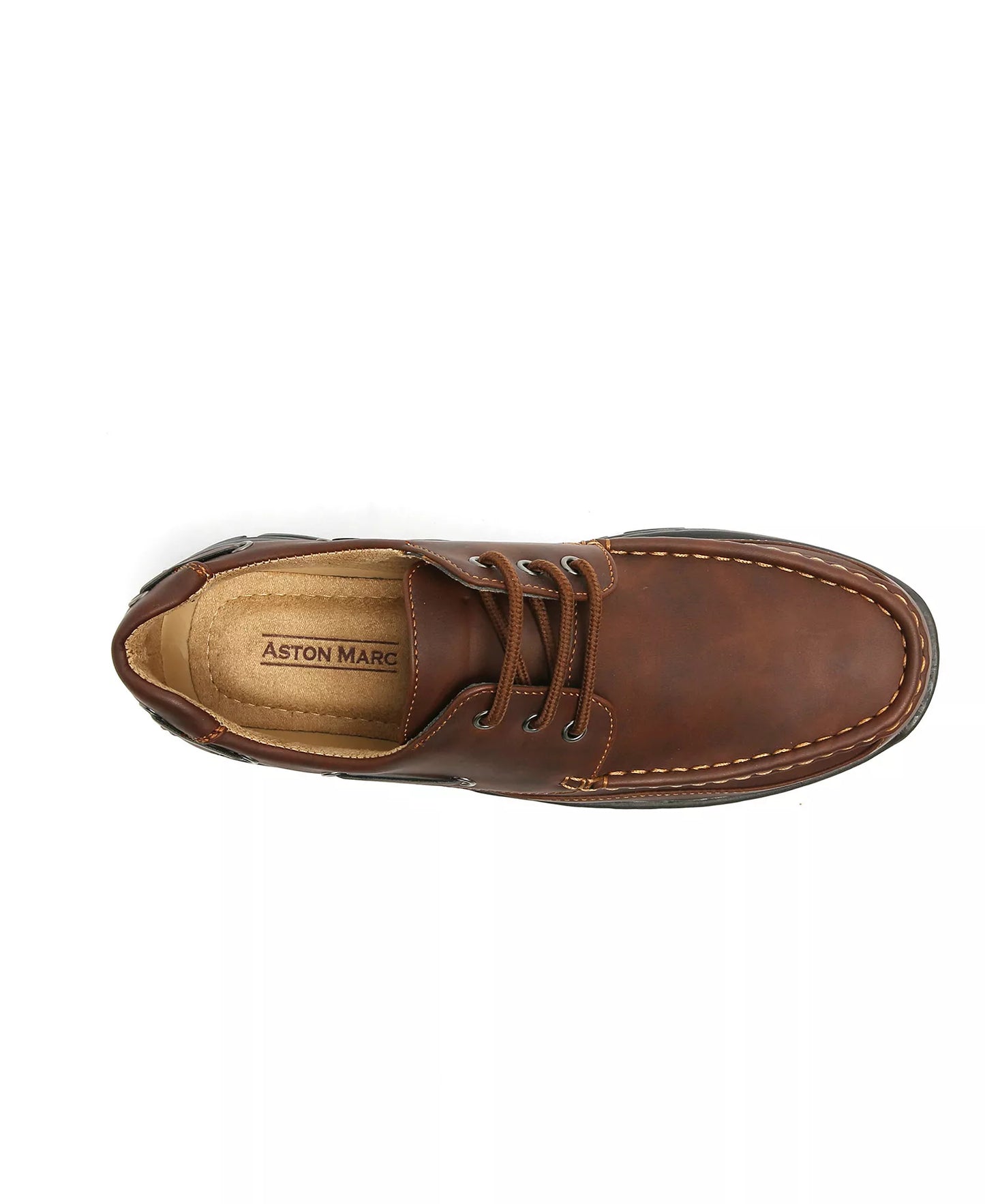 Aston Marc Men's Lace-Up Comfort Casual Shoes  Tan Size 10